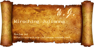 Wirsching Julianna névjegykártya